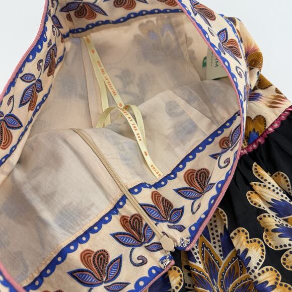 NEW Farm Rio Ainika Floral Tiered Mini Skirt Cream Women Medium Side Zipper - Picture 7 of 7